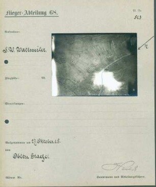 Foto der Stellungen südwestlich von Wattweiler (Luftbild)