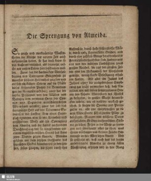 Die Sprengung von Almeida
