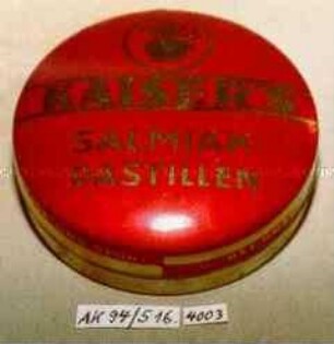 Blechdose für "KAISER'S SALMIAK-PASTILLEN"