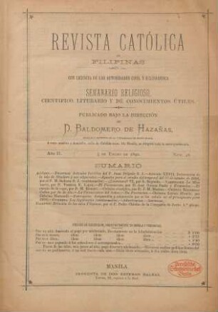 Ano II. 5 de Enero de 1890, Núm. 48