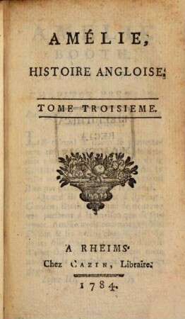 Amelie : Histoire Angloise, 3