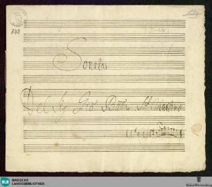 Sonatas - Mus. Hs. 843 : vl, b; G