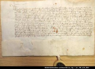 Ulrich von Dornum verkauft der Kommende Abbingwehr 12 Grasen Land im Abbingwehrer Hammrich = OUB II, Nr. 1291, S. 328 Anhängendes Siegel beschädigt erhalten
