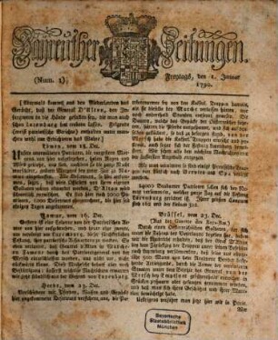 Bayreuther Zeitung. 1790, 1790