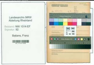 Entnazifizierung Franz Batians , geb. 00.00.0000 (Vertreter)