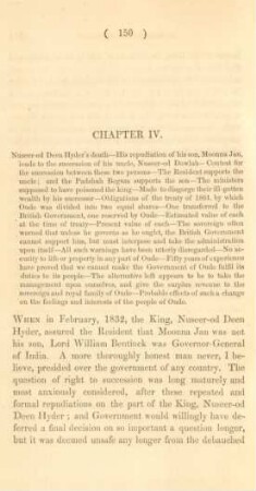 Chapter IV. Nuseer-od Deen Hyder's death...