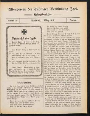 1-6, Nr. 19, 01.03.1916