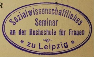 Stempel / Hochschule für Frauen  / Sozialwissenschaftliches Seminar