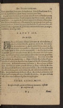 Caput III. De Ecclesia.