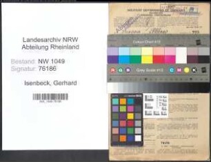 Entnazifizierung Gerhard Isenbeck , geb. 17.03.1915 (Landwirt)