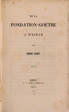 De la Fondation-Goethe a Weimar