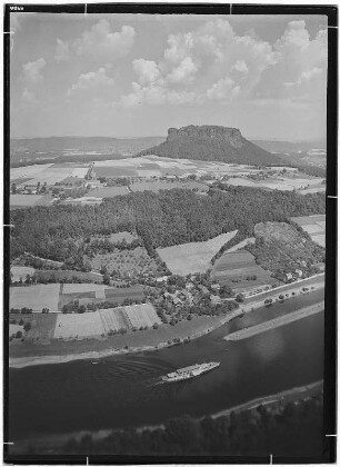 Blick von der Festung Königstein zum Lilienstein