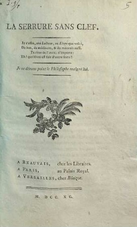 La serrure sans clef