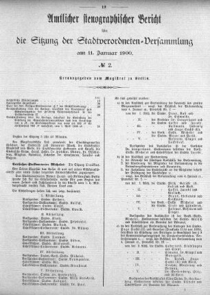 No. 2, 11. Januar 1900