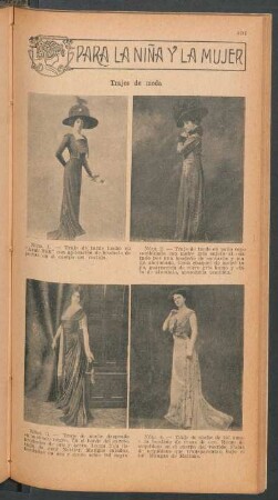 Trajes de moda - [Ilustración] : Para la niña y la mujer