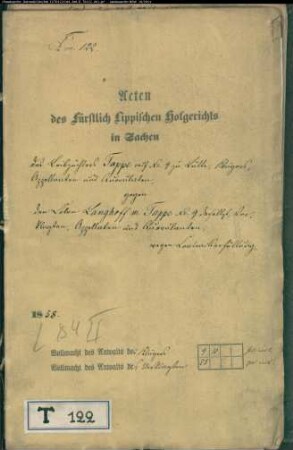 Tappe, Leibzüchter Nr. 9 zu Lütte gegen Langhof modo Tappe Nr. 9 zu Lütte - Kontrakterfüllung