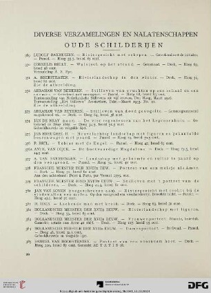 Diverse verzamelingen en nalatenschappen oude schilderijen (Nr. 369-433)