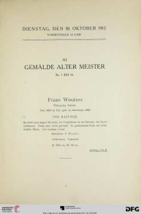 Dienstag, den 30. Oktober 1917 (Nr. 1-78)