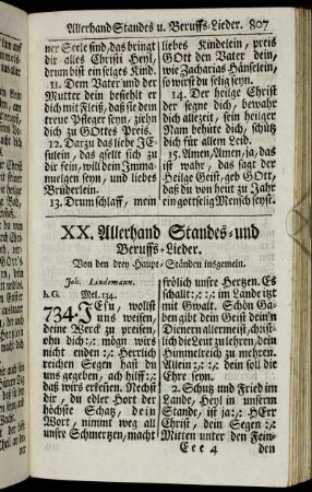 [XXV.] Allerhand Standes- und Beruffs-Lieder.