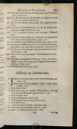 367-374, Historici in Duodecimo.