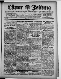 Lüner Zeitung : nationales Tageblatt für alle Stände : Mitteilungsblatt für amtliche Bekanntmachungen