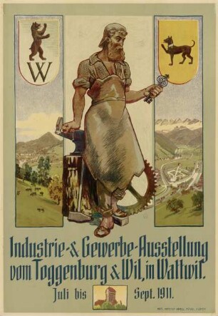 Industrie und Gewerbe-Ausstellung vom Taggenburg & Wil in Wattwil 1911