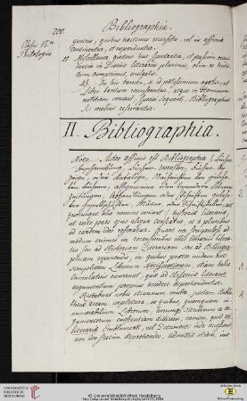 II. Bibliographia