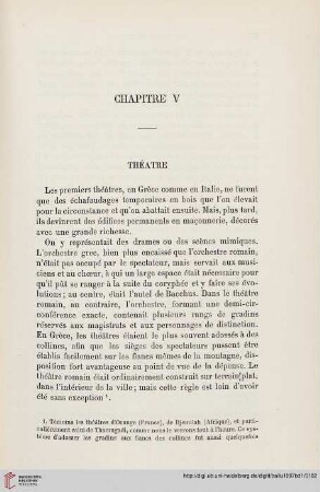 Chapitre V: Théatre