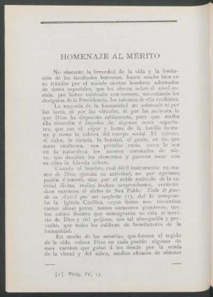 Homenaje al Mérito