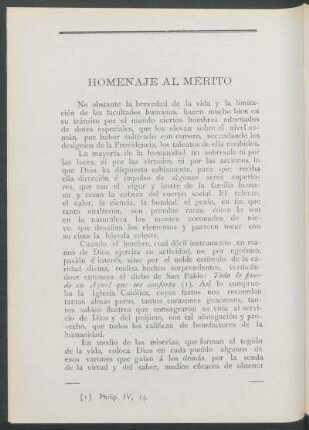 Homenaje al Mérito