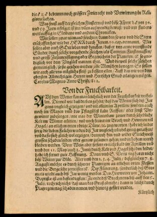 Von der Fruchtbarkeit.