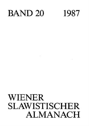Wiener slawistischer Almanach. 20, 20. 1987