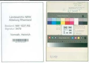 Entnazifizierung Heinrich Vomrath , geb. 06.09.1897 (Reg.Angestellter)