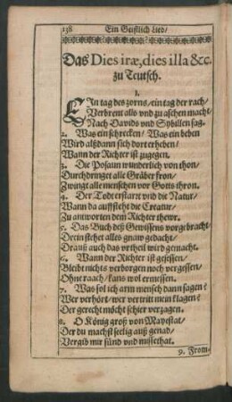 Das Dies irae, dies illa &c. zu Teutsch.