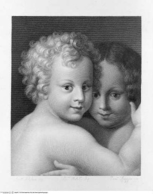 La Reale Galleria di Torino illustrataBand 2.Tafel LXIII.: Zwei sich umarmende Putten - Volume IITafel LXIII.: Teste di Putti