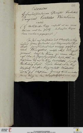 Extractus Hohensachsenheimer Gerichts-Protokoll Original Civitates Weinheimensis