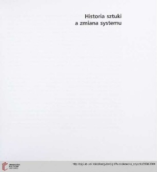 Historia sztuki a zmiana systemu