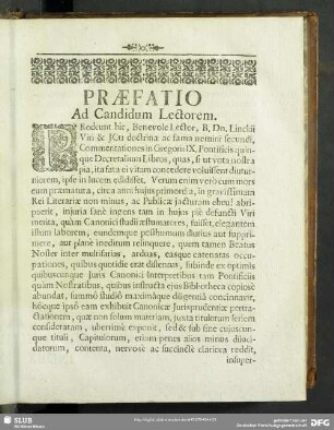 Praefatio Ad Candidum Lectorem