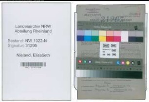 Entnazifizierung Elisabeth Nieland , geb. 06.11.1903 (Buchhalterin)