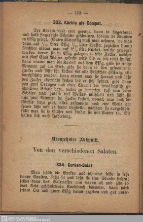 Neunzehnter Abschnitt. Von den verschiedenen Salaten