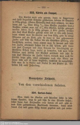 Neunzehnter Abschnitt. Von den verschiedenen Salaten