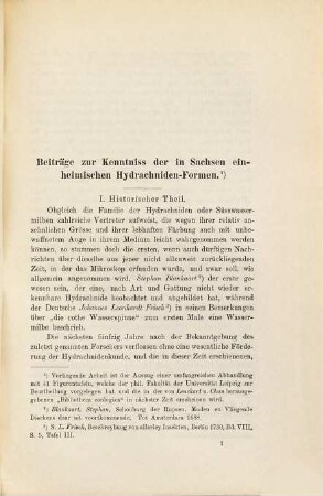 Beiträge zur Kenntniss der in Sachsen einheimischen Hydrachniden-Formen