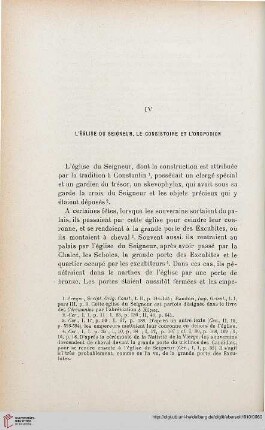 IV: L’église du Seigneur, le Consistoire et l’Onopodion