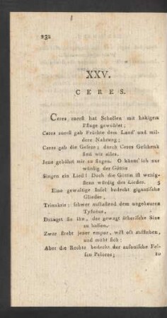 XXV. Ceres