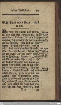III. Gott kann alles thun, was er will