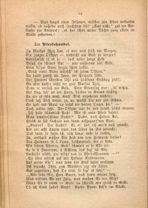 Der Pferdehandel.