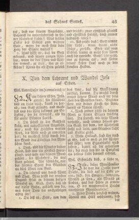 X. Von dem Lehramt und Wandel Jesu auf Erden.