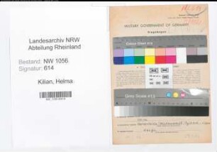 Entnazifizierung Helma Kilian , geb. 04.05.1909 (Lehrerin)