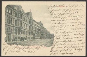 Ansichtskarte "Markgrafenstrasse gegenüber Bessel-Strasse"