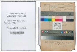 Entnazifizierung Heinrich Nordendorff , geb. 24.03.1906 (Molkereigehilfe)